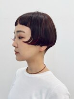 クク 渋谷(QUQU)&nbsp;ボブ　ショートボブ　赤　ミニボブ