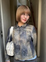 カンナ オーガニック ヘアデザイン(CANNA ORGANIC & HAIR DESIGN)&nbsp;ブロンドベージュ×タイトボブ