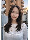 大人可愛い♪透明感ダークグレージュ×ソフトレイヤー
