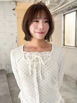 ヨーク(YOKE)&nbsp;ボブ切りっぱなしボブブラウンカラーモカブラウン