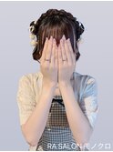 【推し活ヘアメ】ツインお団子