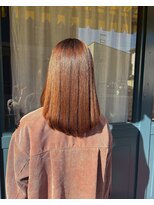 ヘアリラクゼーション クインズベリー(Hair Relaxation Queen's Berry) ミディアムレイヤーカット縮毛矯正でサラツヤヘア1.18