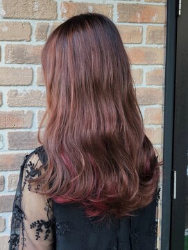 ヘアメイクエイト 丸山店(hair make No.8) 【担当＊岩切祐樹】ピンクブラウン×ポイントカラーピンク