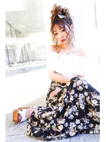 オズ 郡山桑野店(OZ)&nbsp;《OZ田中》お団子ヘアアレンジ#ゆるふわアレンジ