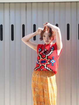 リブロ 三軒茶屋(LIBRO) ヒッピー×オレンジヘア