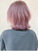 ピンクアッシュ_マロンベージュAラインボブ_ba318342