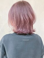 アイティー バイ アルバム 中野店(IT by ALBUM) ピンクアッシュ_マロンベージュAラインボブ_ba318342