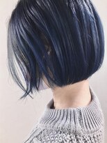 マイレ(maile)&nbsp;【maile】ブリーチあり/ネイビーブルー/前下がりショート