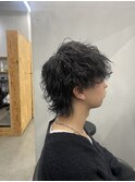 波巻きパーマ