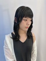サラビューティーサイト 志免店(SARA Beauty Sight) 【KANATA】顔周りレイヤーカット×透明感ブルーブラック