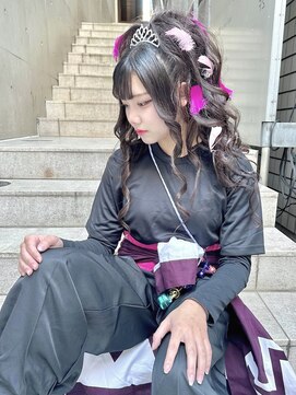 盛り髪ハーフアップ // 体育祭、お祭り、イベントに★☆