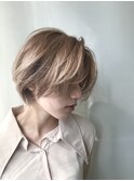 長め前髪×ショートボブ
