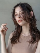 エースハバナ 渋谷(1 HAVANA)&nbsp;大人かわいい／20代30代／バングカット／オリーブベージュ