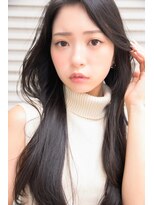 トローノ 栄(TRONO) 20代30代 ワンカール ロングヘア 韓国風巻き 黒髪 ワンレン