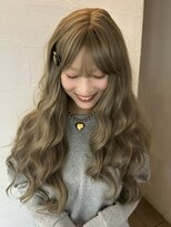 メゾンアクア 表参道(Maison ACQUA)&nbsp;☆ブリーチなしダブルカラー オリーブ オリーブベージュ ボブ