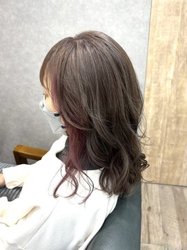 黒髪/クラゲヘアー/オリーブグレー/小顔/ココアベージュ［稲毛］