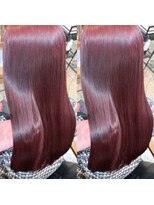 シー.(SHE.)&nbsp;【髪質改善】プラチナトリートメント×チェリーレッド×ロング