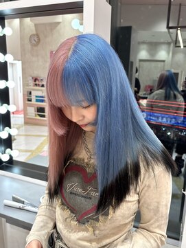 リー 梅田(Lee) ブリーチ2～3回目安/ツートンカラー/デザイン/エンドカラー