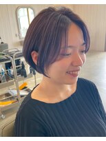 シェル 津山の手店(shel)&nbsp;大人可愛い大人美人くすみカラーアッシュグレーパープルベージュ