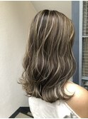 20代30代40代50代大人可愛いミディアムレイヤーボブハイライト