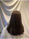 透明感カラー/アッシュベージュ/ロングヘア