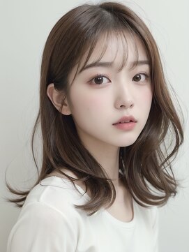 リベルテ 池袋(liberte) レイヤーカットシースルーバング#くびれヘア#オルチャン/