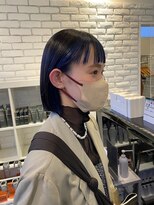 ディフィーノ 赤坂(DIFINO)&nbsp;デザインカラー/顎下ボブ/暗髪/切りっぱなしボブ/ロブ