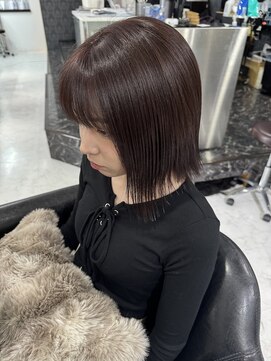 ザ アクネ 岡崎竜美丘店(THE ACNE) ♪ボブ_チョコレートブラウン_ラベンダーピンク