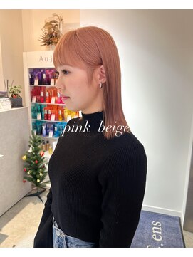アヴァンスアンス 広島袋町店(AVANCE.ens) ピンクベージュ/ミディアムボブ