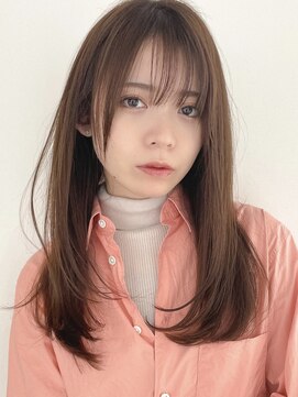 シェル 津山の手店(shel) 20代30代40代髪質改善カラーアッシュベージュ艶感ストレート