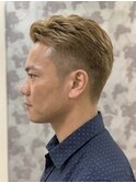 王道ツーブロックゴールド！