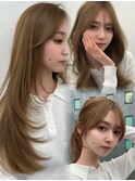 韓国スタイル/ナチュラルくびれへア_くびれ巻き_レイヤーカット