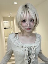 アイトーキョーエス 渋谷(AI TOKYO S)&nbsp;ワンホンレイヤー/ミルクティーブロンド/ボブ／ケアブリーチ