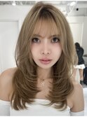 ブリーチハイライト髪質改善ダブルカラーレイヤーカット