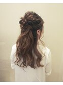 ハーフアップヘアセット