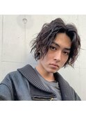 韓国マッシュセンターパートニュアンスマッシュサイドパート渋谷