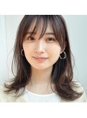 似合わせカット×くびれヘア×大人シースルーバング×外ハネボブ