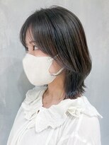 アイティー バイ アルバム 中野店(IT by ALBUM)&nbsp;グレージュミディ_ミニウルフテラコッタくすみブルー_ba360922