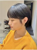 耳掛け小顔サイドバングショートショート