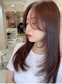 大人ガーリー×ブリーチなし◎前髪/顔周り×韓国ロング[新宿]