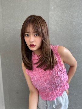 ロンド マーレ 天神大名店(Lond mare) ピンクブラウン/暖色カラー/カシスピンク/韓国ヘア/顔周りカット