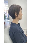 大人可愛い30代40代50ショートボブショート丸みショート