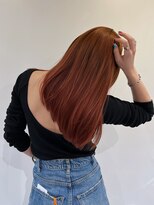 ネイヴィル オモテサンドウ(navile omotesando)&nbsp;ブリーチなしオレンジブラウン髪質改善トリートメント