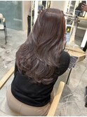 ラベンダーグレージュ　レイヤーカット　シークレットハイライト