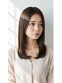 髪質改善ニュアンスカラーツヤ髪スタイルセンターパート