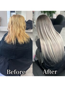 ファボ 心斎橋アメ村店(Fav) 《カラー＋シールエクステ》gray　silver