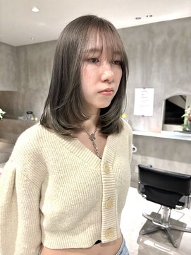 ハウ 心斎橋(how) 透明感抜群♪20代30代ダブルカラーブリーチオリーブグレージュ