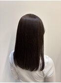 ナチュラルベージュ艶カラーストレート髪質改善トリートメント