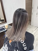 ベルヘアーデザイン 堺東(Belle hair Design)&nbsp;バレイヤージュ/外国人風/ミディアム/堺東/ケアブリーチ