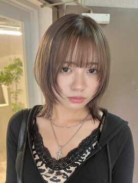 アドネ プライム(adne prime) 姫カットレイヤー/マロンベージュ/クラゲヘアー/くすみベージュ